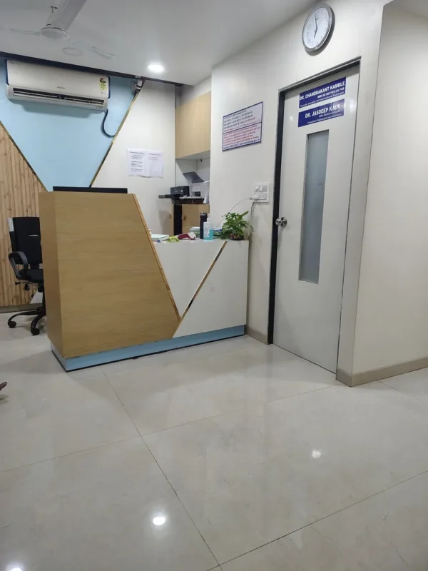 Reception and waiting area at the Vasai clinic